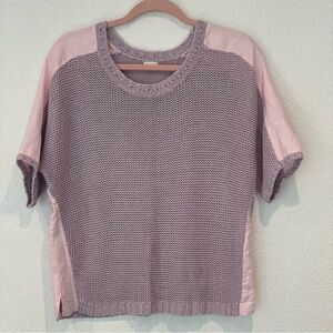 Poetry Soft Lavender/Pink Cable Knit Sweater, Size Small